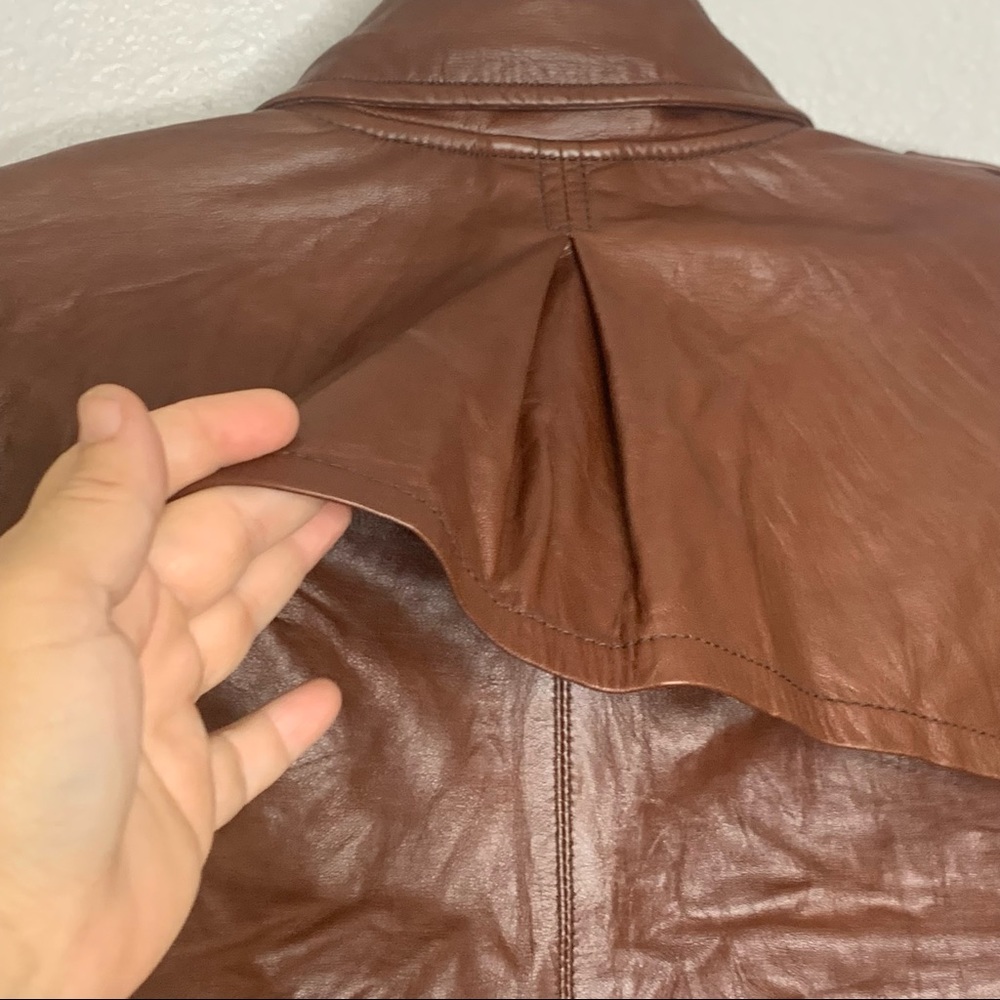 Mike & Chris Chocolate Leather Jacket - Picture 9 of 13